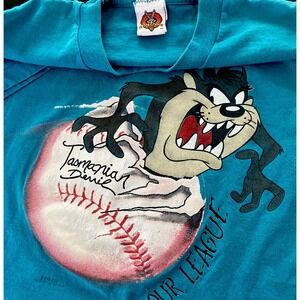 Vintage Looney Tunes Shirt Tasmanian Devil TAZ Graphic Tee Freeze 90s Sz M USA